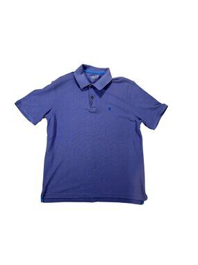 IZOD Mens Advantage Polo Shirt Size Large Blue Short Sleeve Golf Casual Comfort
